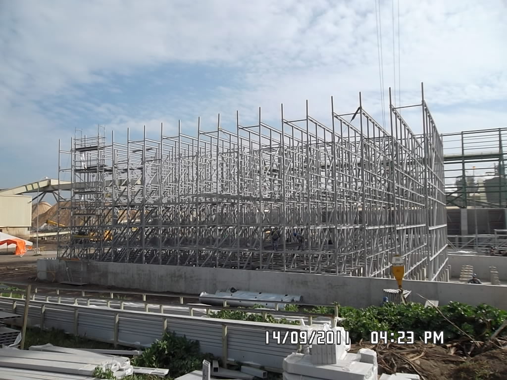 Estructura modular en montaje