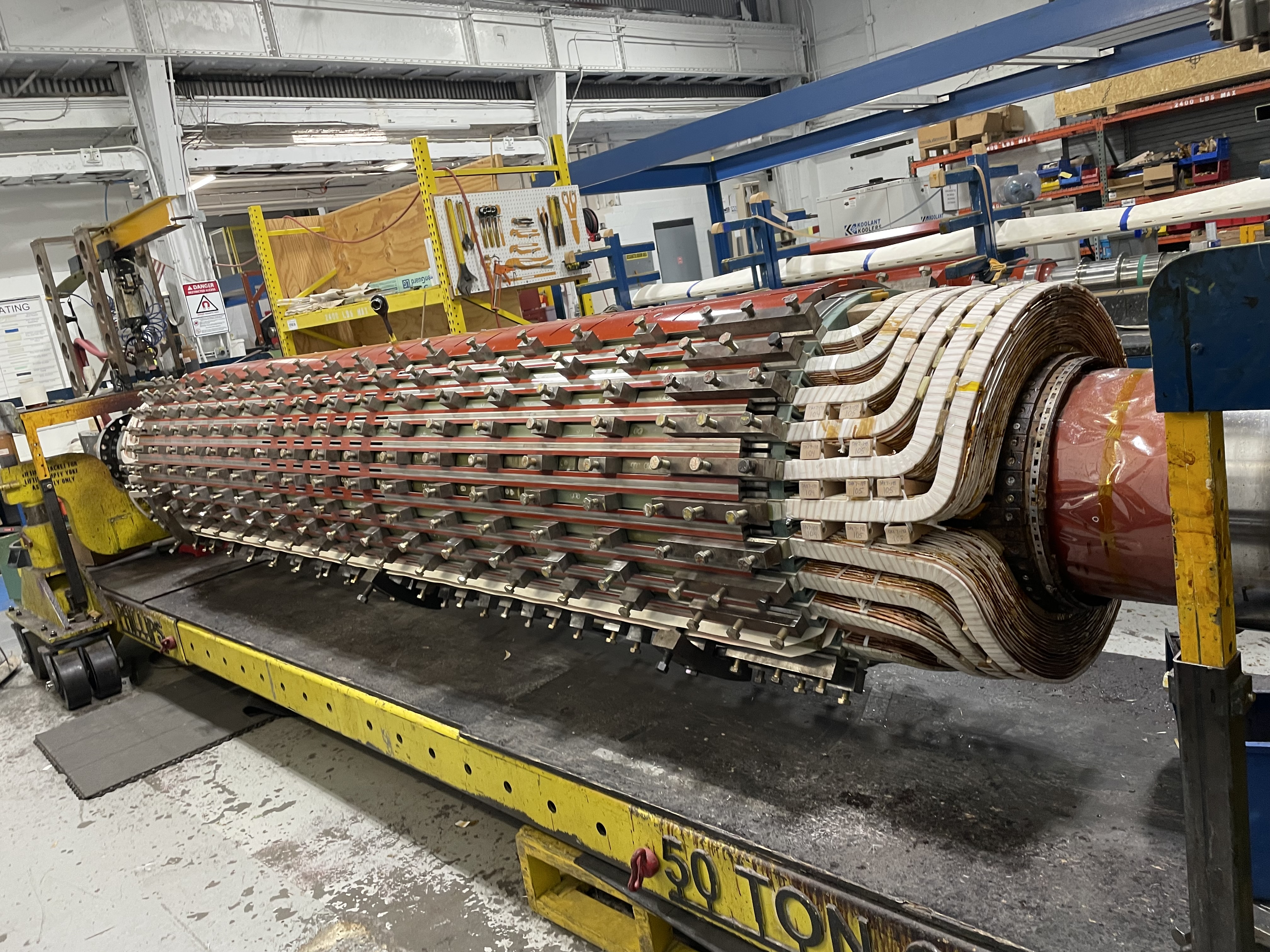 Rotor de generador en bobinado